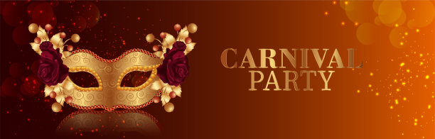 巴西的狂欢节带着金色的面具图片下载
