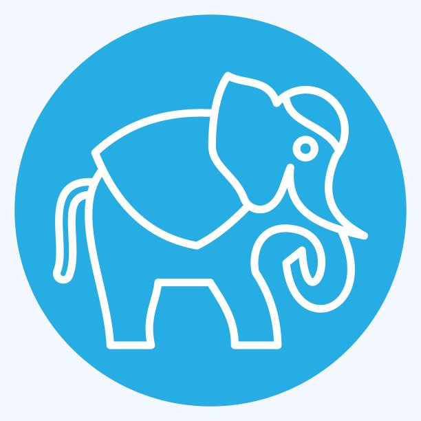 图标的大象。与泰国的象征有关。蓝眼睛的风格。简单的设计可编辑。简单的说明。简单的矢量图标。世界旅游旅行。泰国图片下载