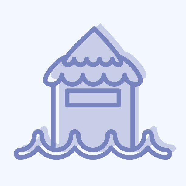 图标平房。与泰国的象征有关。两个音调的风格。简单的设计可编辑。简单的说明。简单的矢量图标。世界旅游旅行。泰国图片下载