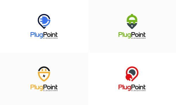 充电点符号设计概念向量，充电站符号设计，图片下载