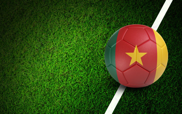 喀麦隆国旗在足球上图片下载