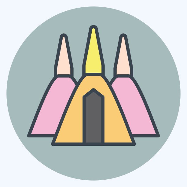 图标风尘仆仆。与泰国的象征有关。颜色风格交配。简单的设计可编辑。简单的说明。简单的矢量图标。世界旅游旅行。泰国图片下载