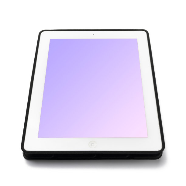 现代数码平板特写孤立在白色上图片下载