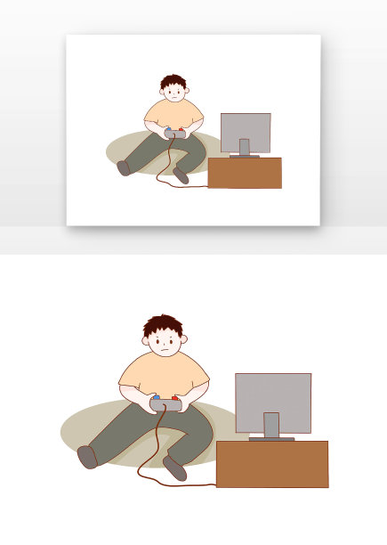 打游戏人物打电玩图片下载