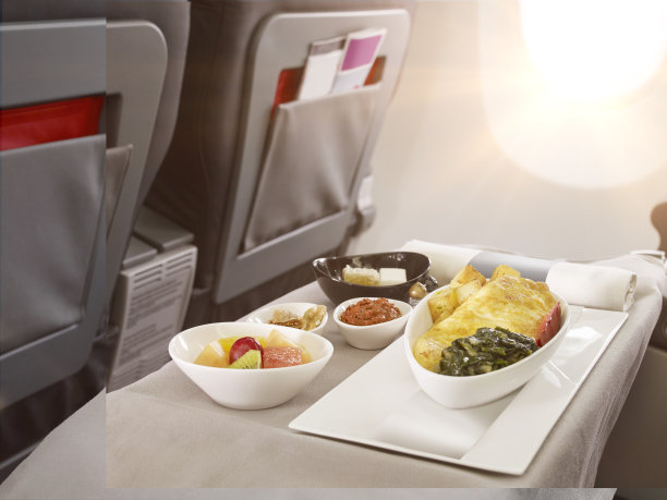 商务舱早餐在机上图片下载