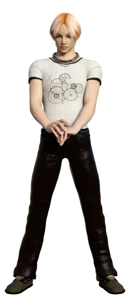 3D渲染少年男孩在白色图片下载