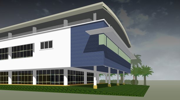 建筑工程三维插图图片下载