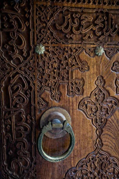 乌兹别克古代建筑中的东方传统设计细节图片下载