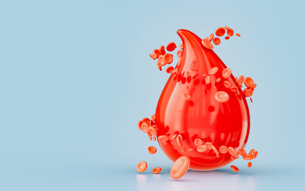 血滴图标与细胞3d渲染概念为世界献血图片下载