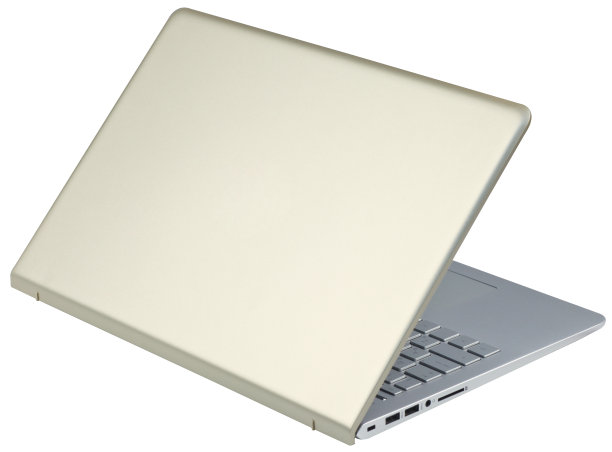 笔记本电脑的背面。图片下载