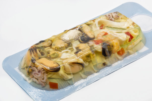 烹饪腌制的海鲜设置特写图片下载