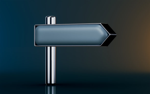 右侧板箭头图标上的黑暗背景3d渲染的概念图片下载