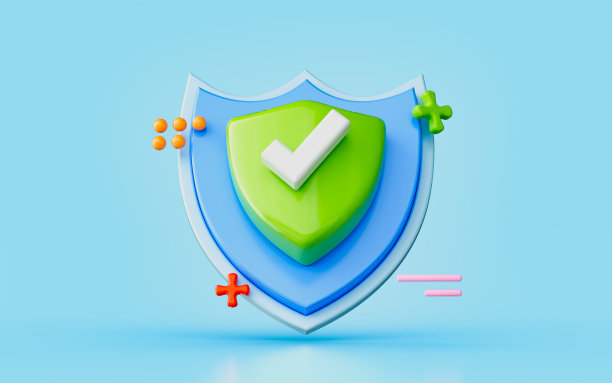 安全盾检查标记3d插图安全支付方法在线图片下载