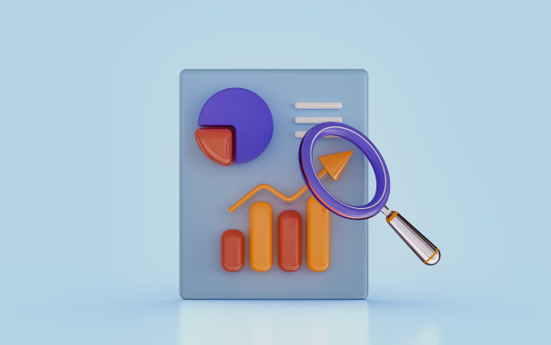 文档业务图饼图增加放大镜找出图片下载