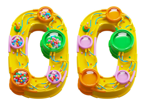 未来玩具字体。关闭和打开。字母O图片下载