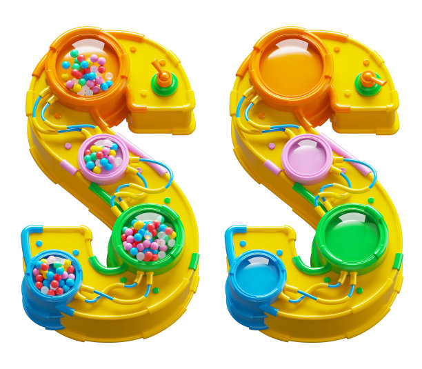 未来玩具字体。关闭和打开。字母S图片下载