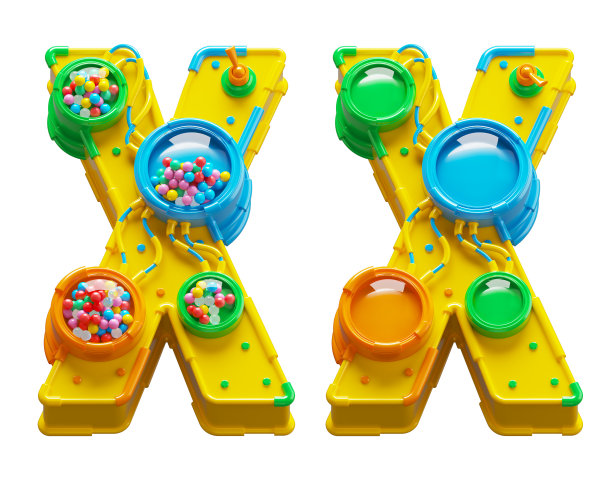 未来玩具字体。关闭和打开。字母X图片下载