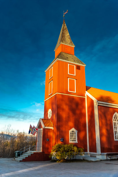挪威特罗姆瑟Elverhøy教堂图片下载