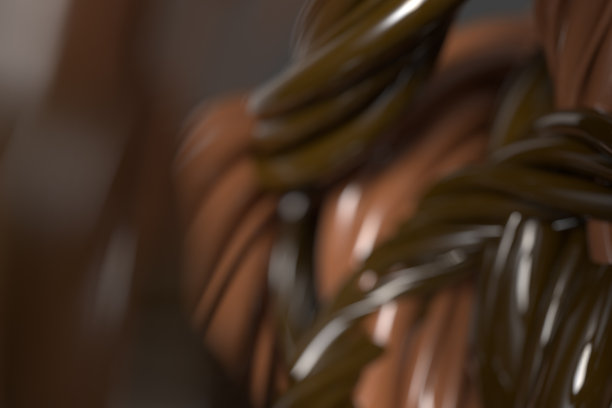 模糊抽象的背景从扭曲流动的浓稠巧克力液体。模板与空白的文字关于烹饪和糖果的主题图片下载