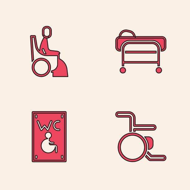 把轮椅妇女放在轮椅担架上图片下载