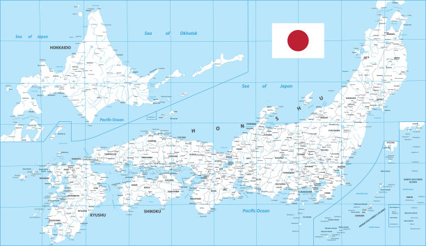 日本的地图。白色的颜色图片下载