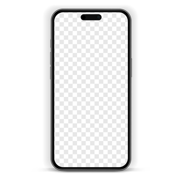 3D逼真的高质量智能手机模型与孤立的背景。智能手机模型集合。设备前视图。3D手机与白色背景阴影。图片下载