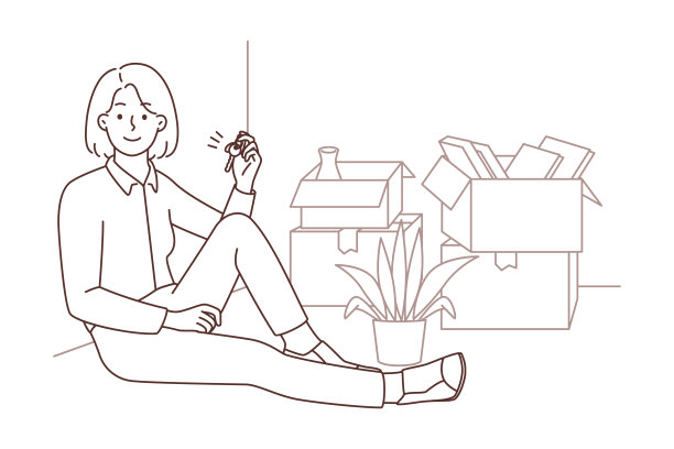 幸福的女人拿着新家的钥匙图片下载