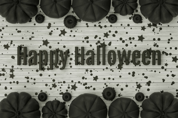 在木板背景上的万圣节南瓜图片下载