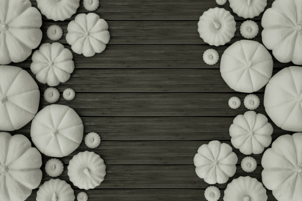 在木板背景上的万圣节南瓜图片下载