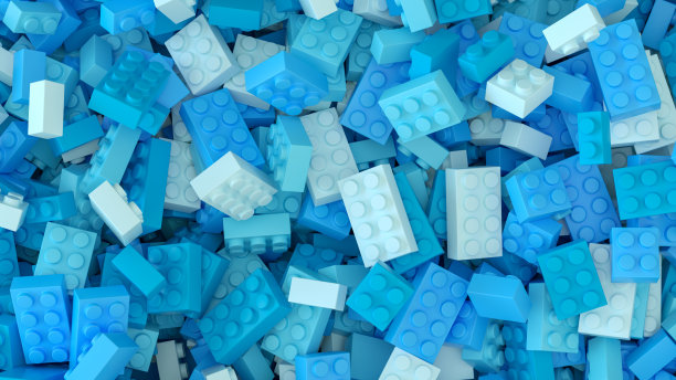 建筑砖块阻挡了新想法的背景图片下载