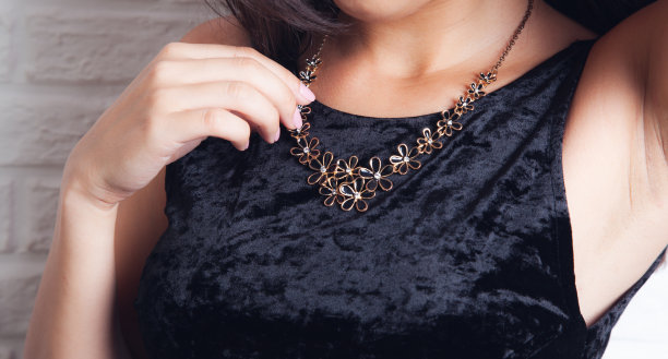 戴项链的女人图片下载