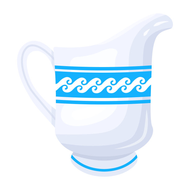 陶瓷花盆平面插图矢量图片下载