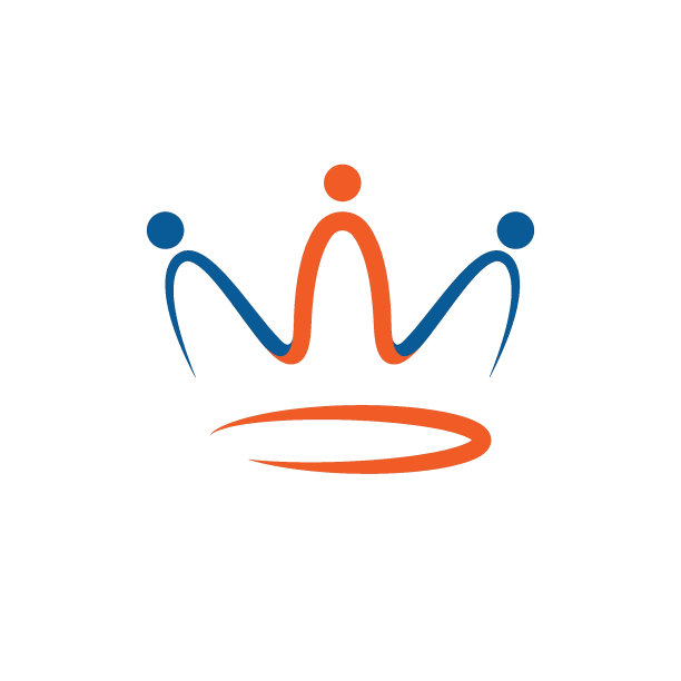 皇冠人社区概念图标矢量插画设计图片下载