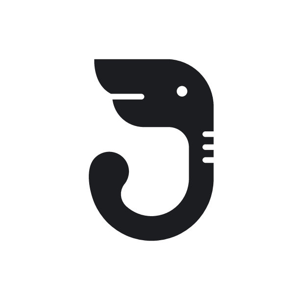 J字母大象图标矢量概念设计模板图片下载