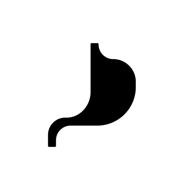 胃部黑色雕文ui图标图片下载