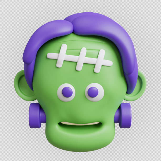 万圣节弗兰肯斯坦的3 d。图片下载