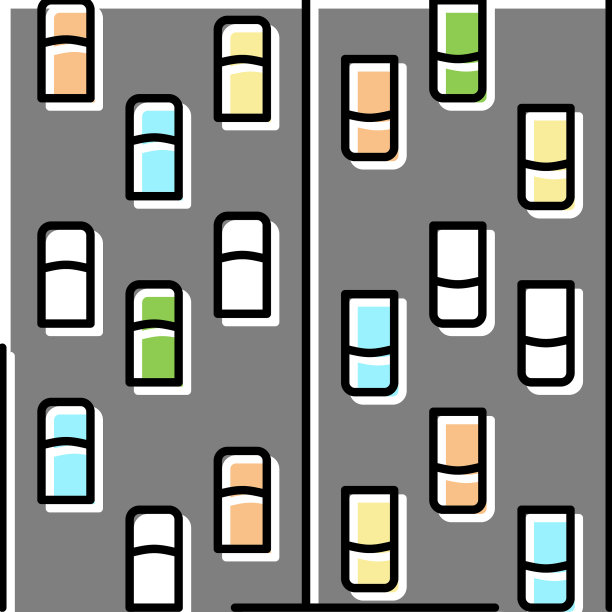 高速公路道路颜色图标图片下载