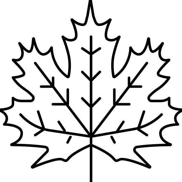 枫叶线图标图片下载