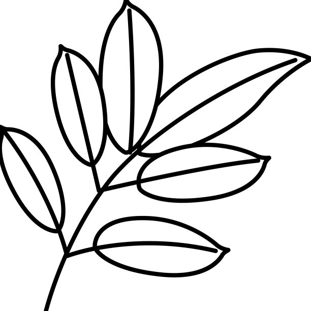 红木叶线图标图片下载