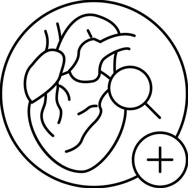 心脏健康检查线图标图片下载