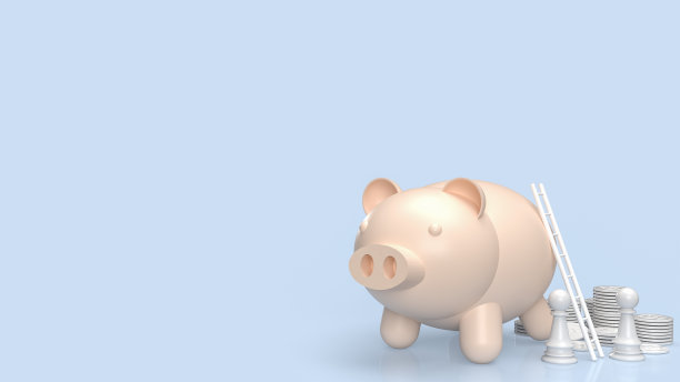 储蓄罐或商业概念3d渲染图片下载