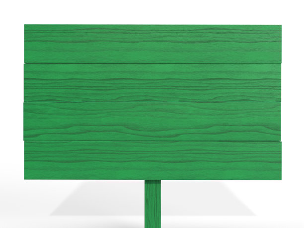 逼真的木板标牌三维插图图片下载