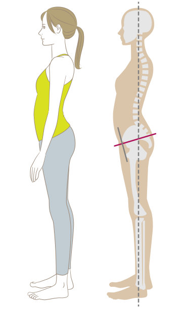 侧身的女人和骷髅以弯腰的姿势站着图片下载