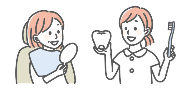 简单的插图为牙医和牙齿图片下载