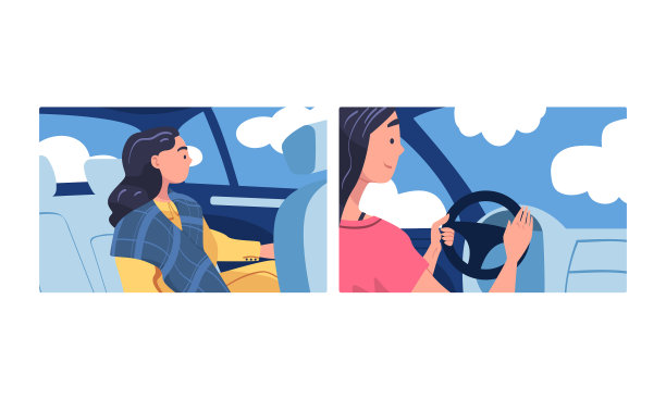 人在车里，女人在开车图片下载