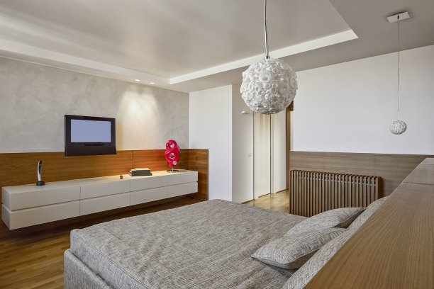 现代卧室的内部照片图片下载