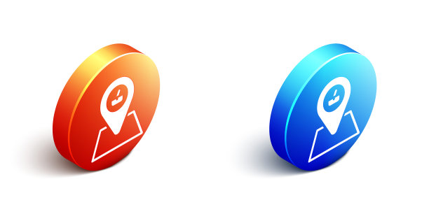 等距野餐位置图标隔离在白色图片下载