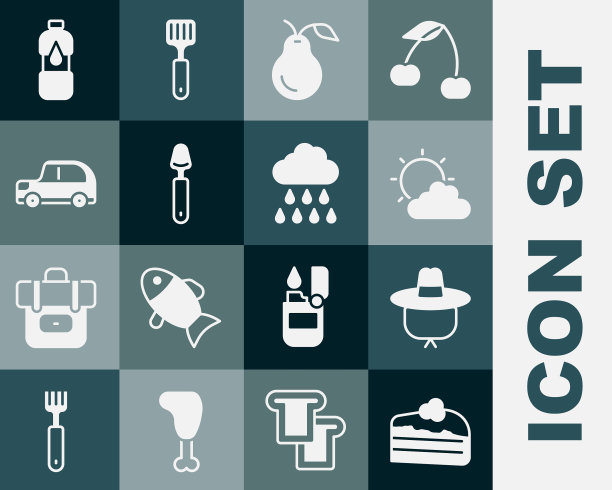 套块蛋糕露营帽太阳和云图片下载