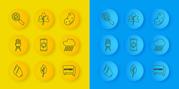 设线水滴烧烤烤架上的叶子图片下载