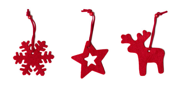 白色圣诞装饰品图片下载